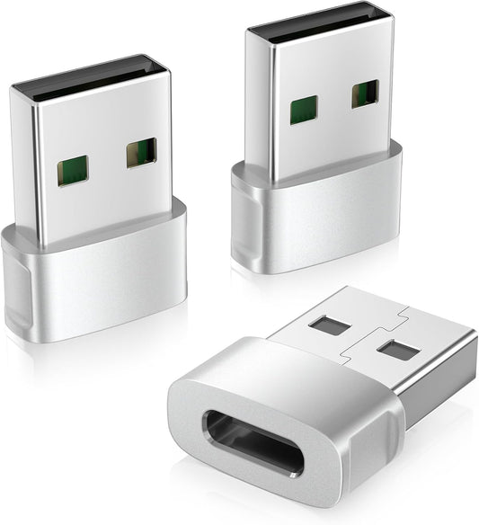 Iphone 16 16E 15 Pro Max Car Charger Adapter 3Pack,Usb to USB C Converter Type-C Female to a Male for New Iphone 14 Plus,Apple Watch 10,Airpods 4,Ipad 11 Mini 7 Air 6,Samsung Galaxy S25 A54